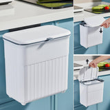 Wall Mounted Kitchen Bin with Lid | Space-Saving Trash Solution | Available in Green, White, & Grey