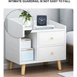 Modern Wooden Nightstand Minimalist Bedside Table with Solid Wood Legs (43 x 30 x 48cm), Stylish & Practical End Side Table for Home Furniture- Furaha Finds Kenya