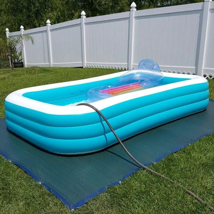 Summer Inflatable Swimming Pool with Pump – Family Size Swimming Pools