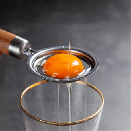 Set of 3 Baking Tools | Egg White Separator, Whisk, Cake Spatula with Wood Handle & Stainless Steel- Furaha Finds Kenya