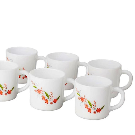 36 pcs 320 ml Mugs | Grace Red Design | Stylish and Elegant- Furaha Finds Kenya