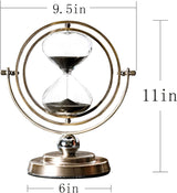 Hourglass Timer - 30-Minute Nordic Design | Vintage Home Décor | Rotating Metal Sand Timer