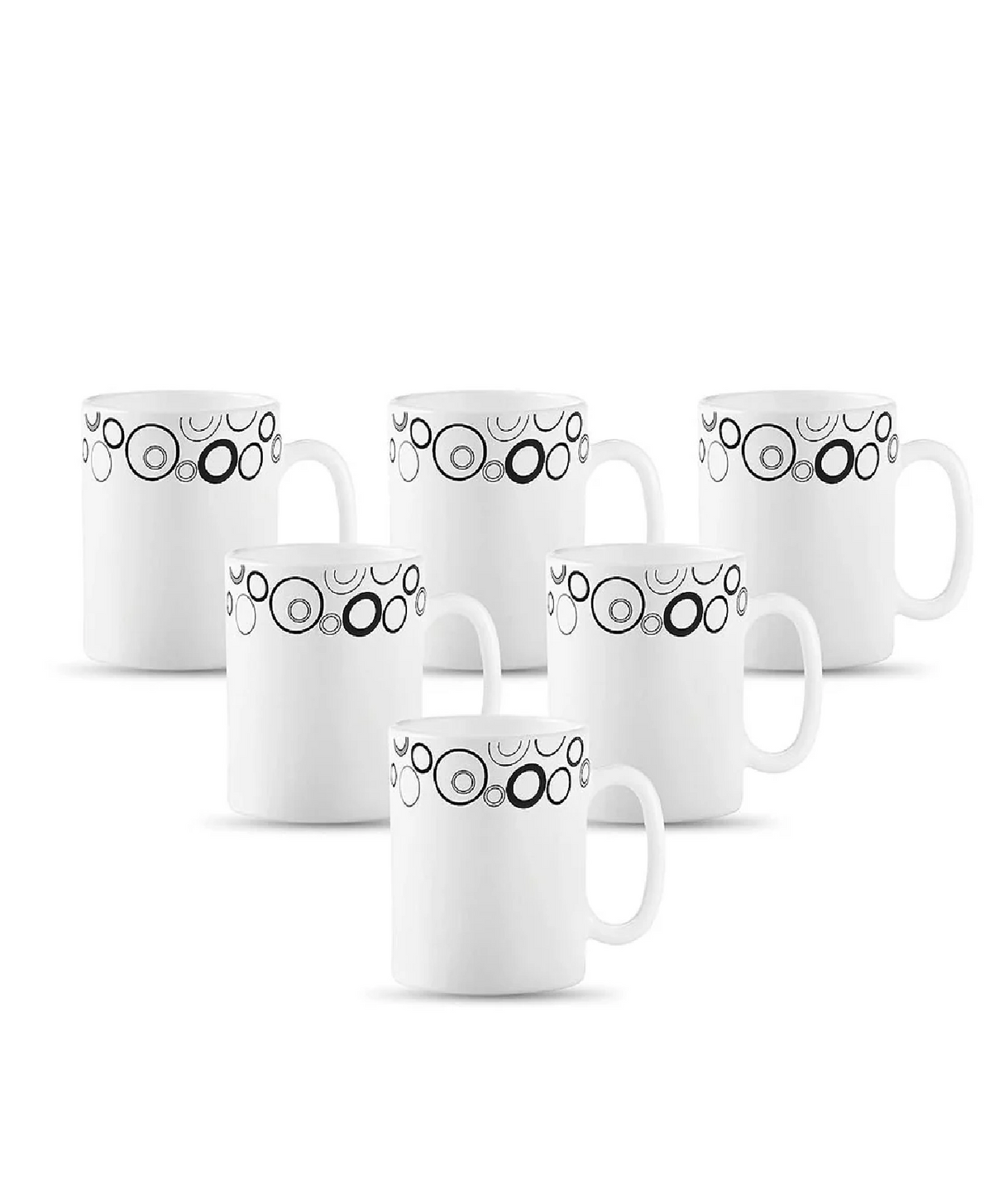 36pcs 29 cl Mugs | Misty Drops | Delicate and Stylish | Porcelain