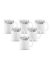 36pcs 29 cl Mugs | Misty Drops | Delicate and Stylish | Porcelain