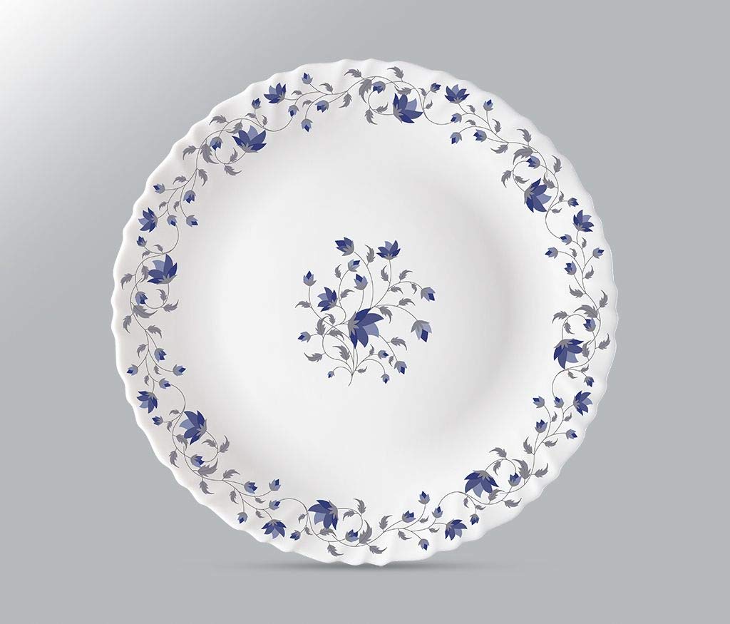 Signature 36 Piece 7.5" Classique Glass Side Plates | Blue Mystique Design | Elegant Dining Set