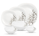 Signature 36 Piece 11" Quadra Square Dinner Plates | Autumn Design | Elegant 278mm Plate Set