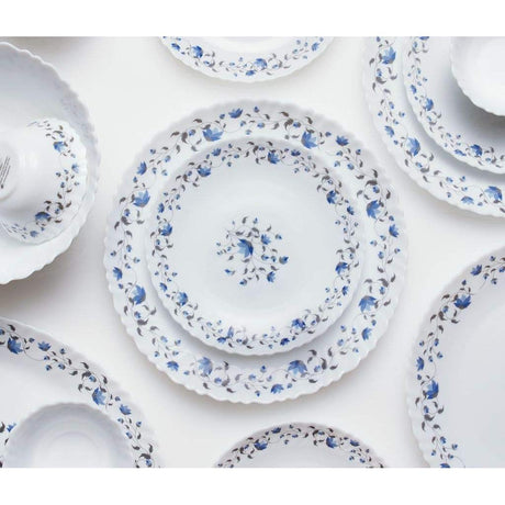 Signature 36 Piece 7.5" Classique Glass Side Plates | Blue Mystique Design | Elegant Dining Set- Furaha Finds Kenya