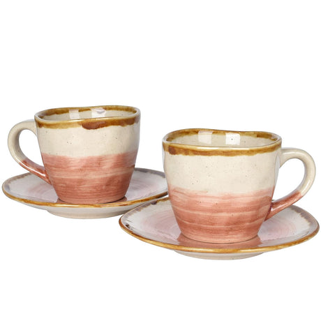 Fine Porcelain Printed & Flower Series Cup & Saucer Set | 220 ML- Furaha Finds Kenya