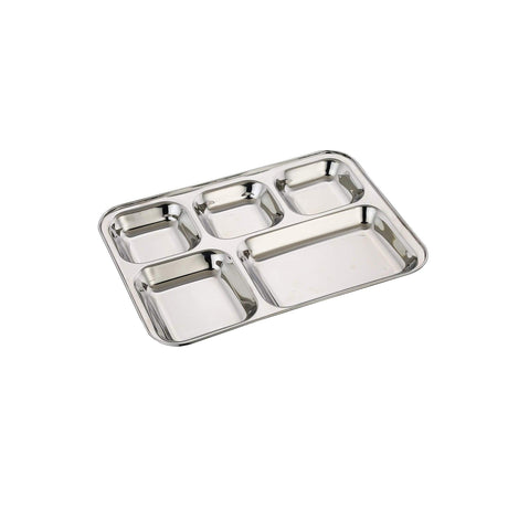 Signature 24 Piece 33 cm Stainless Steel Food Plates Set | 5 Compartment Plates | Durable & Stackable- Furaha Finds Kenya