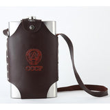 64oz Giant Stainless Steel Whiskey Flask with Cover Holder