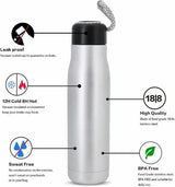 600ml Stainless Steel Flask with String Strap