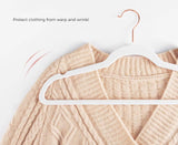 Luxury Velvet Anti-Slip Hangers – 10pcs | Premium Rose Gold Hook | Black or White