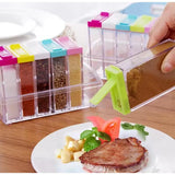 6Piece Clear Acrylic Seasoning Cans Set