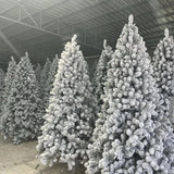6ft Snow Flocked Christmas Tree with 2000 High Quality Leaves