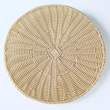 6pc Woven Rattan-Like Table Mats Set Heat-Resistant Dining Placemats