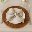 6pc Woven Rattan-Like Table Mats Set Heat-Resistant Dining Placemats