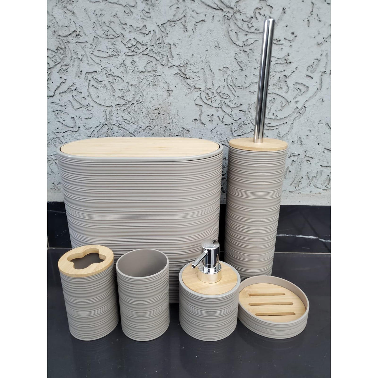 6pcs Bathroom Accessories Set – Elegant Design in Multiple Colors