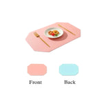 6pcs Double Sided PU Leather Nordic Style Antislip Tablemats