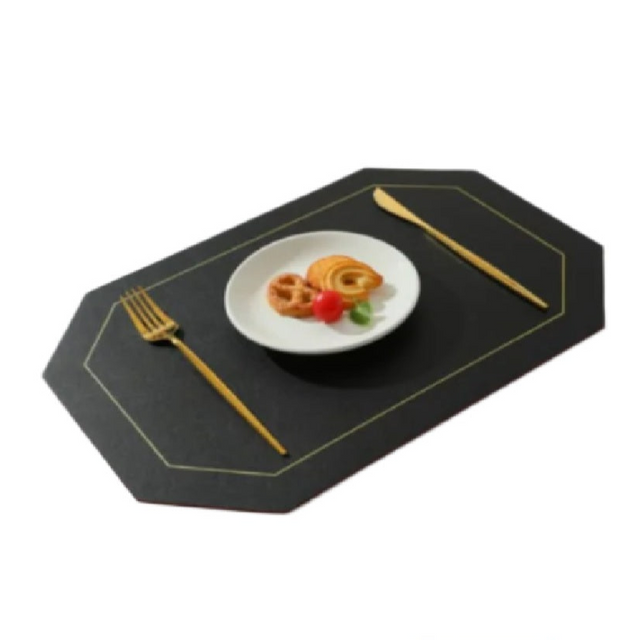 6pcs Double Sided PU Leather Nordic Style Antislip Tablemats