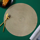 6pcs Elegant Round Woven Placemats Durable and Washable