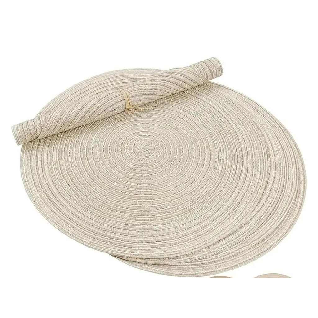 6pcs Elegant Round Woven Placemats Durable and Washable Placemats Placemats