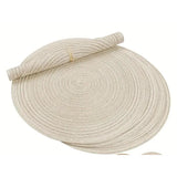 6pcs Elegant Round Woven Placemats Durable and Washable