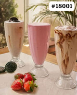 6pcs Glass Cup Set 386ml Milkshake Smoothie Glass
