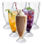 6pcs Glass Cup Set 386ml Milkshake Smoothie Glass