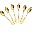 6pcs Gold Stainless Steel Spoons – Elegant Dining Cutlery Set