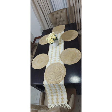 6pcs High-Quality Nordic Woven Table Mats Heat Resistant Place mats Placemats