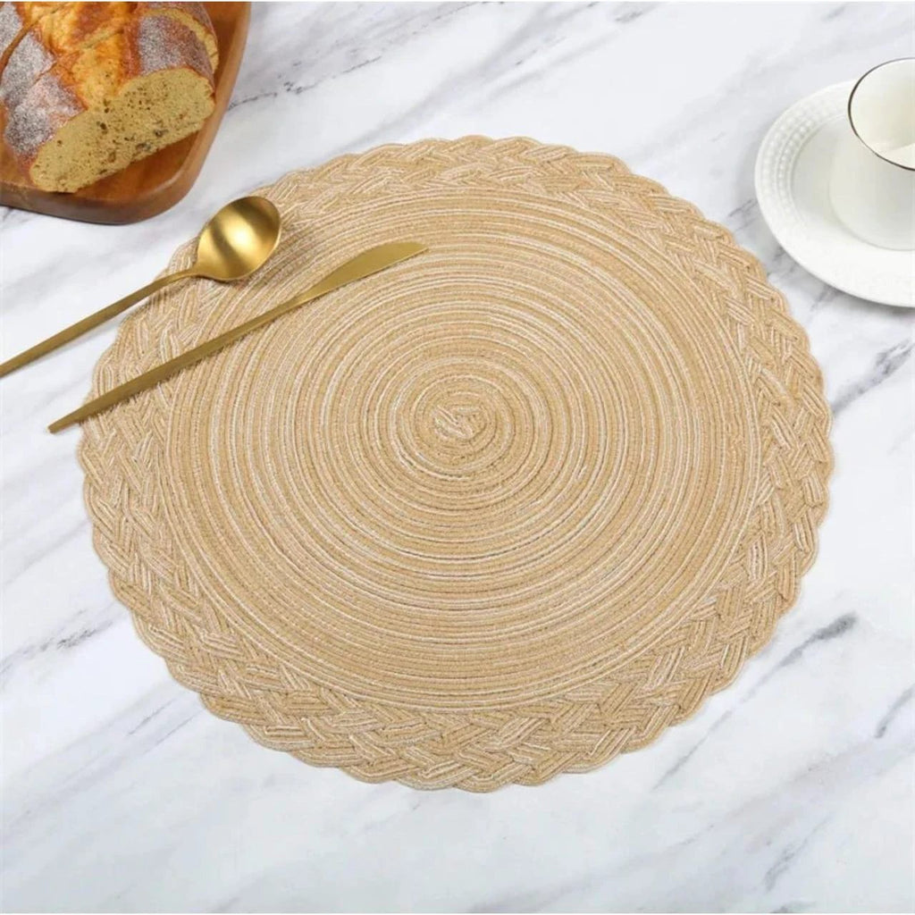 6pcs High-Quality Nordic Woven Table Mats Heat Resistant Place mats Placemats