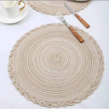 6pcs High-Quality Nordic Woven Table Mats Heat Resistant Place mats Placemats