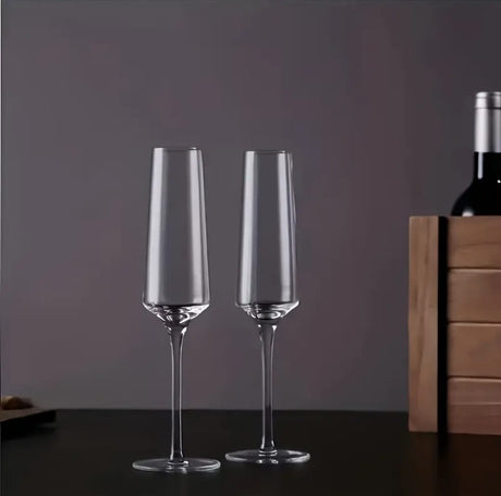 6pcs Luxury Crystal Champagne Glasses Elegant Gift Set for Celebrations & Dining