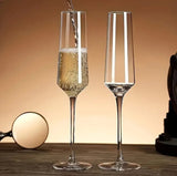 6pcs Luxury Crystal Champagne Glasses Elegant Gift Set for Celebrations & Dining