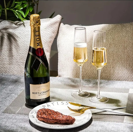 6pcs Luxury Crystal Champagne Glasses Elegant Gift Set for Celebrations & Dining