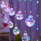 10-Piece Christmas Wish Ball LED Garland Curtain Light – 3.5M Decorative Fairy Lights