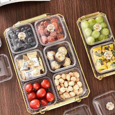 7 Piece Dessert Snack Set 6 Bowls with Tray Food Grade Acrylic