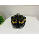 7-Piece Marble Rotating Spice Jars | Kitchen | Home Decor | Efficient Kitchen Spice Storage Organizer
