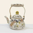 Floral Pattern Enamel Tea Kettle Kitchen & Dining Stovetop Kettles