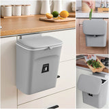 Wall Mounted Kitchen Bin with Lid | Space-Saving Trash Solution | Available in Green, White, & Grey
