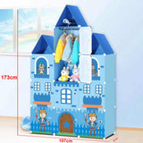 Kids Portable 3-Column Wardrobe/Size 110.5 x 37 x 163 cm.- Furaha Finds Kenya