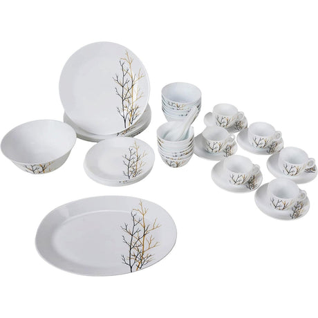 High Quality Premium Ceramic 16 Pcs Quadra Dinner Set | Autumn | Elegant Square Design- Furaha Finds Kenya