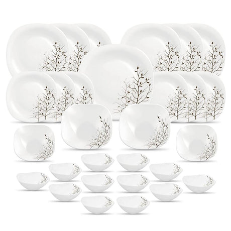 Signature 36 Piece 11" Quadra Square Dinner Plates | Autumn Design | Elegant 278mm Plate Set- Furaha Finds Kenya