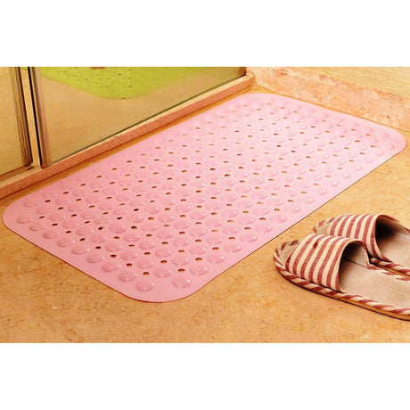 Non-slip Rectangular PVC Bathroom Mats| Water Resistant Antislip Mat | Bathroom | Toilet - 70cm x 37cm| Multiple Colors