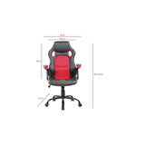 Rotatable Gaming PU Leather Office Armchair - Black, Green, Red | Ergonomic Study Chair for Home Office | Gaming Setups, Home Offices, Study Rooms.