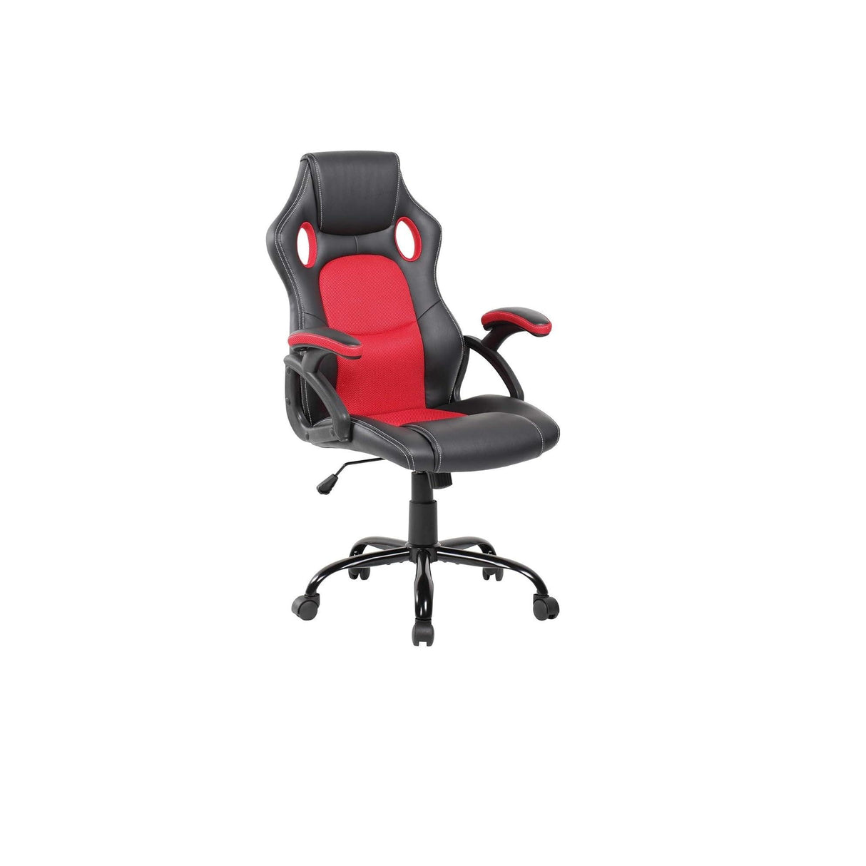Rotatable Gaming PU Leather Office Armchair - Black, Green, Red | Ergonomic Study Chair for Home Office | Gaming Setups, Home Offices, Study Rooms.