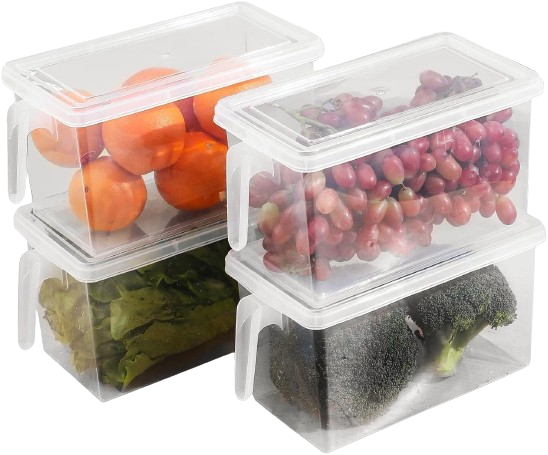 1pc Food Storage Container with Handle | Clear | 27.3 x 14.8 x 15.3 cm | Durable & Eco Friendly