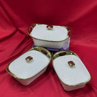 3 Pcs Ceramic Serving Set Kitchen & Dining Serveware