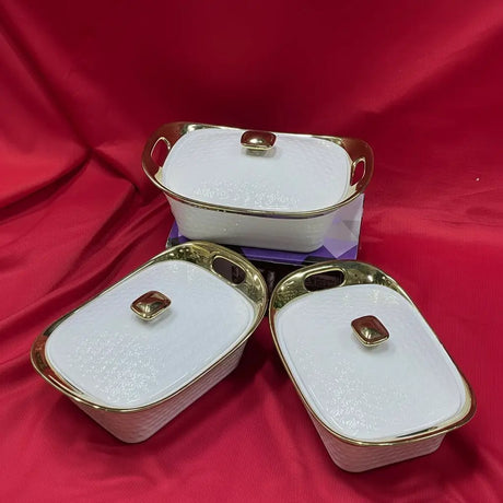 3 Pcs Ceramic Serving Set Kitchen & Dining Serveware