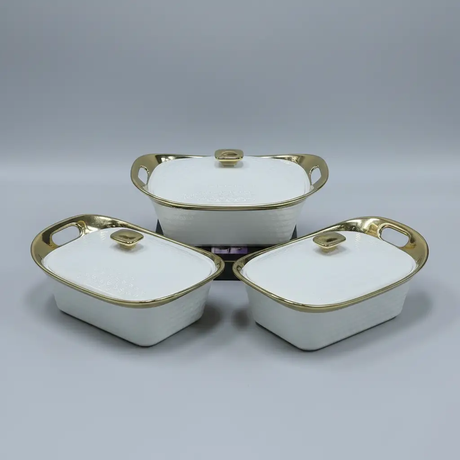 3 Pcs Ceramic Serving Set Kitchen & Dining Serveware
